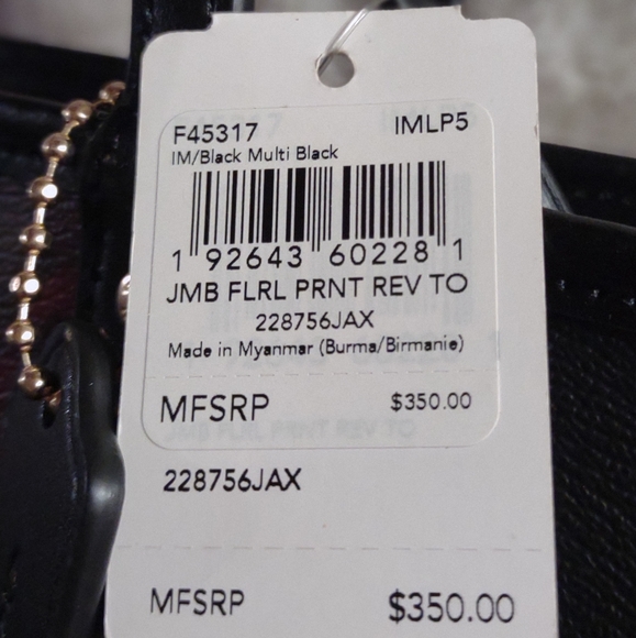 Coach Reversible Floral City Tote with Detachable Clutch - Picture 10 of 10